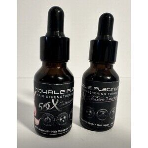 2 Pack ROYALE PLATINUM 50X Argan Garlic Oil Drops Hair Strengthener MSRP $89.99